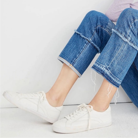Madewell Sidewalk Low-Top Leather Sneaker size